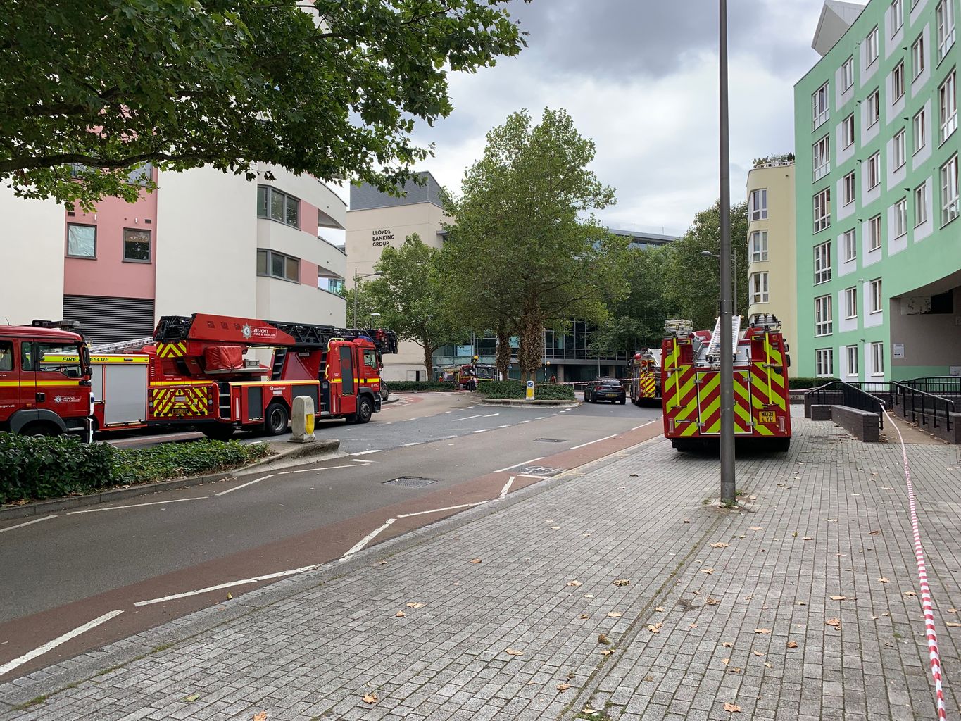 Fire on Bristol Harbourside